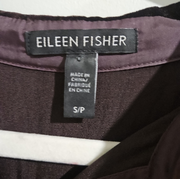 Eileen Fisher Velvet Oversized Button Down Long Shirt Tunic Size Small - Picture 8 of 8